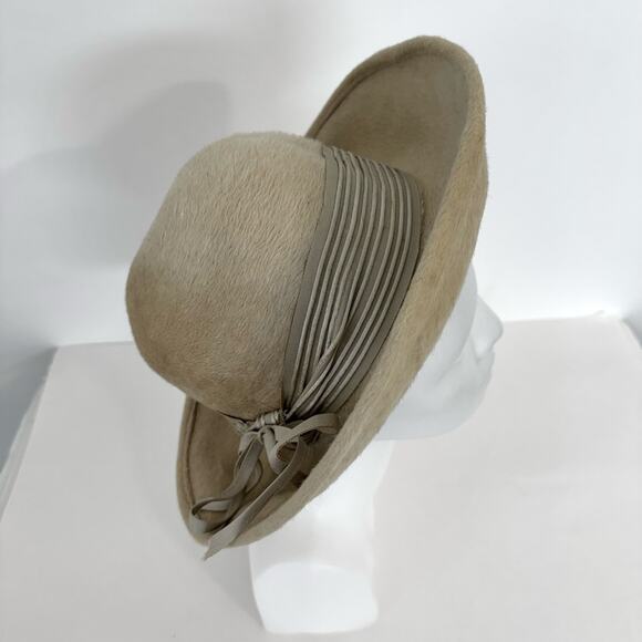 Vintage Trevi by Winner Hat Handmade Tan with Grosgrain Ribbon main image 11